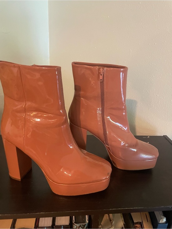 Shoes - Barbie Pink Glossy Platform Boots